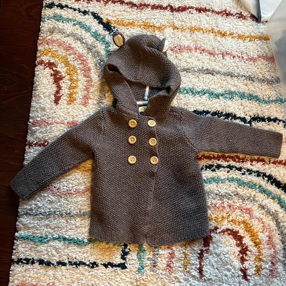 Baby Boden bear critter sweater